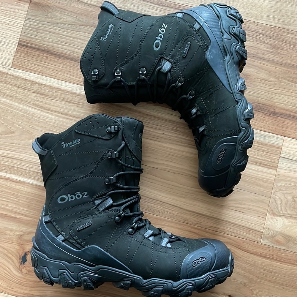 NEW Oboz Bridger 10 "Insulated BDry Hiking Winter Boots mens 11.5 WIDE